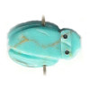 10x22mm Block Turquoise (Simulated) FROG Animal Fetish Bead