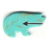 20x32mm Block Turquoise (Simulated) *Heart-Line* ZUNI BEAR Animal Fetish Pendant/Focal Bead