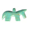 20x30mm Block Turquoise (Simulated) HORSE Animal Fetish Pendant