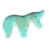 15x25mm Block Turquoise (Simulated) HORSE Animal Fetish Bead