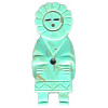 22x50mm Block Turquoise (Simulated) KACHINA Pendant/Focal Bead