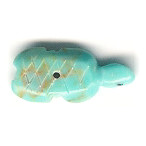 10x22mm Block Turquoise (Simulated) TURTLE Animal Fetish Bead