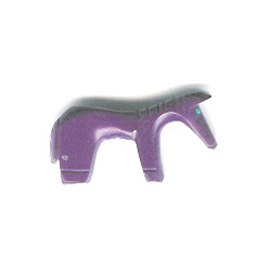 10x26mm Block Sugilite HORSE Animal Fetish Bead