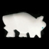 5/8" x 1-1/4" Alabaster BUFFALO Animal Fetish Pendant/Focal Bead