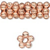 3x7mm Antiqued Copper 5-Bead DISC / SPACER Beads