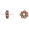 2x5mm Antiqued Copper 7-Bead DISC / SPACER Beads