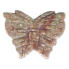 25x35mm Autumn Jasper (Epidot) BUTTERFLY, MOTH Animal Fetish Bead