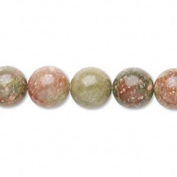 10mm Autumn Jasper (Epidot) ROUND Beads