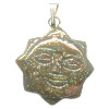 18mm Autumn Jasper SUN FACE Charm/Pendant Bead - With Loop & Bail