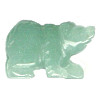 14x20mm 3-D Green Aventurine BEAR Animal Fetish Pendant/Focal Bead