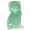 12x22mm Green Aventurine 3-D CAT Animal Fetish Bead