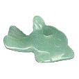 10x18mm 3-D Green Aventurine FISH Animal Fetish Bead