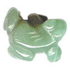 20x20mm Green Aventurine FROG Animal Fetish Bead