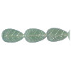 7x11mm Green Aventurine Carved LEAF Beads
