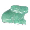 12x22mm 3-D Green Aventurine RABBIT Animal Fetish Bead