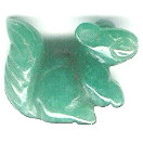 16x22mm 3-D Green Aventurine SQUIRREL Animal Fetish Bead