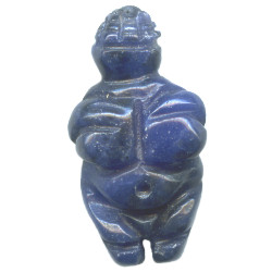 11x22mm Azurite Mini 3-D GODDESS Bead