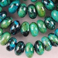 5x8mm Azurite-Chrysocolla RONDELLE Beads