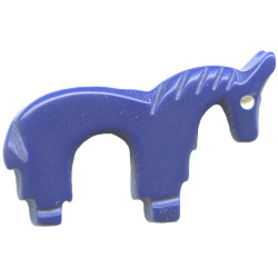 20x26mm Block Azurite HORSE Animal Fetish Bead