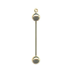 38mm Gold Plated Interchangeable Bead Bar BAIL