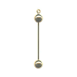 38mm Gold Plated Interchangeable Bead Bar BAIL