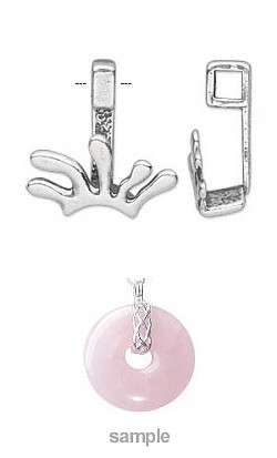 22x23mm Antiqued Silver-Plated Donut BAIL