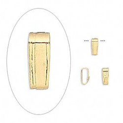 3x6mm Gold Plated Brass Fold-Over Pendant BAILS