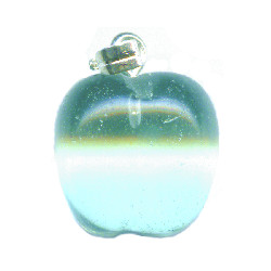 14mm Blueberry Quartz APPLE Charm / Pendant - with Bail