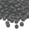 4mm Black Matte Czech Glass "E" BEADS (Rocaille)