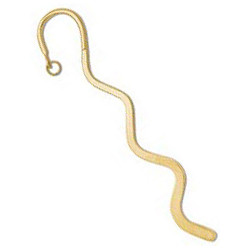 6" Goldtone Metal *Beadable* BOOKMARK - Fancy