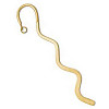 6" Goldtone Metal *Beadable* BOOKMARK - Fancy