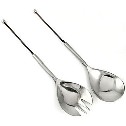 9" Stainless Steel *Beadable* 2-Piece SALAD SERVING Set