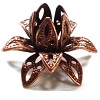 8x16mm Multi- Petal Filigree Flower BEAD CAPS - Copper Plated