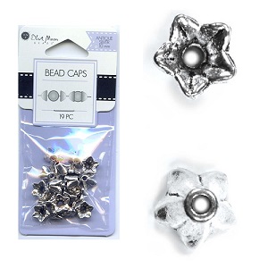 Blue Moon® 10mm Antiqued Silvertone Pewter (Lead-Free) Trumpet Flower BEAD CAPS