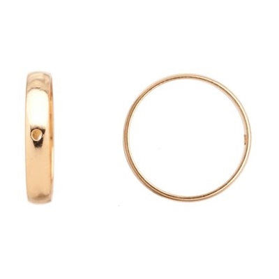 16x3mm ROUND Brass BEAD FRAMES for 14mm Bead: Gold-Finished