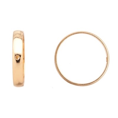18x2.7mm ROUND Brass BEAD FRAMES for 16mm Bead: 16k Gold-Plated