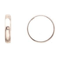 16x3mm ROUND Brass BEAD FRAMES for 14mm Bead: Silver-Finished