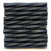 CZECH #25 1" (2x25mm) 1/16"W x 1"L *Twisted* BUGLE BEADS: Opaque Black Matte