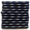 Vintage CZECH #25 (2x25mm) 1/6"W x 1"L *Twisted* BUGLE BEADS - Opaque Black