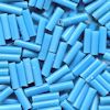 CZECH #3 1/4" (2x7mm) (1/16"W x 1/4"L) *Vintage* BUGLE BEADS: Opaque Light Turquoise Blue