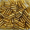 *Vintage* CZECH #3 (2x7mm) 1/16"W x 1/4"L *Square Hole* BUGLE BEADS: Trans. Gold S/L