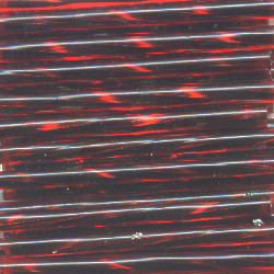 CZECH #30 (2x30mm) *Inside Twist* BUGLE BEADS: Transparent Red Silver-Lined