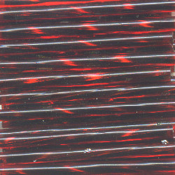 CZECH #30 (2x30mm) *Inside Twist* BUGLE BEADS: Transparent Red Silver-Lined