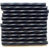 CZECH #30 (2x30mm) 1/16"W x 1 3/16"L *Twisted* BUGLE BEADS: Opaque Black