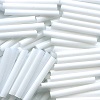 Japanese 2x15mm (1/6" x 5/8") BUGLE BEADS - Opaque White Satin