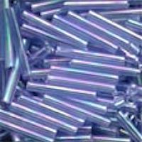 MILL HILL® #G90168 1/2" (Japanese) 1.9x14mm Mill Hill BUGLE BEADS: Transparent Light Sapphire Iridescent