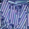 MILL HILL® #G90168 1/2" (Japanese) 1.9x14mm Mill Hill BUGLE BEADS: Transparent Light Sapphire Iridescent