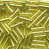 MILL HILL #G72011 (Japanese) 1.5x6mm (1/16"W x 3/16"L) BUGLE BEADS: Trans. Victorian Gold S/L