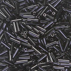 MILL HILL® #G72014 (Japanese) 1.9 x 6mm BUGLE BEAD: Opaque Black