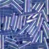 MILL HILL® #G80168 (Japanese) 1.9x9mm BUGLE BEADS: Transparent Light Sapphire Iridescent